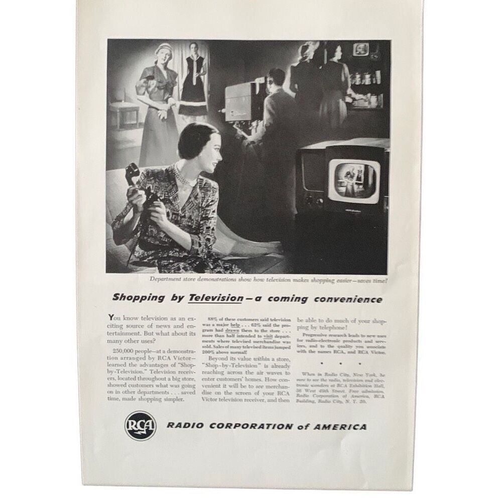 Vintage 1948 Radio Corporation of America RCA Ad Advertisement